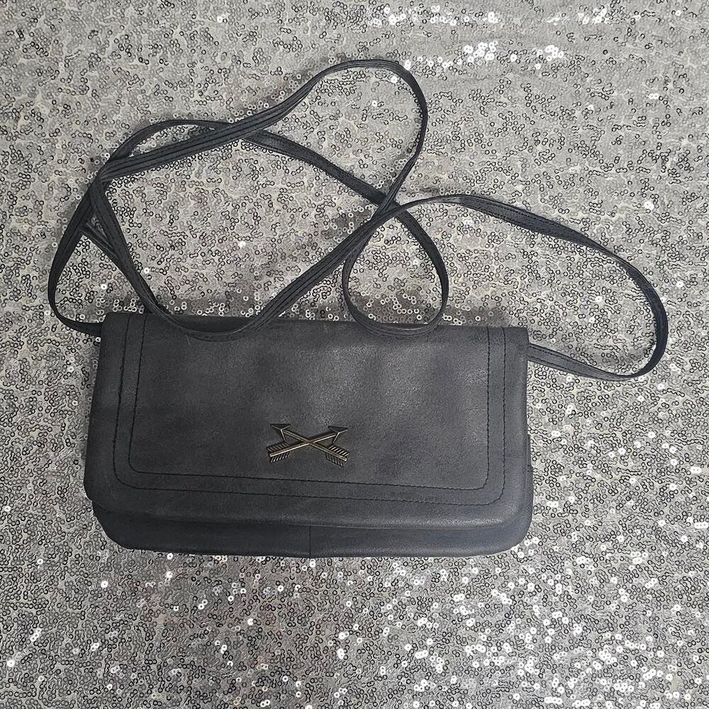 No-brand Women's Black and Grey Bag